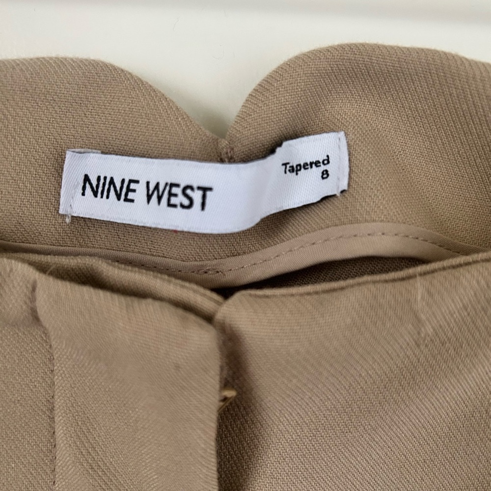 Nine West Women's Tapered Dress Chinos - Beige - Picture 3 of 5